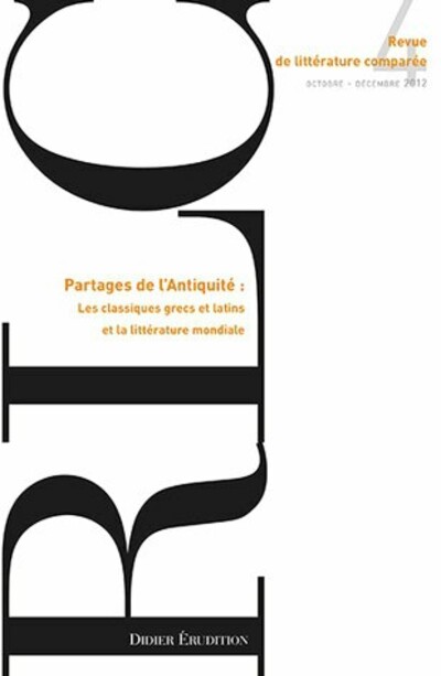 Revue de littérature comparée - N°4/2012