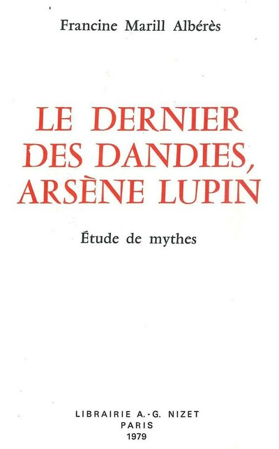 Le Dernier des dandies, Arsène Lupin